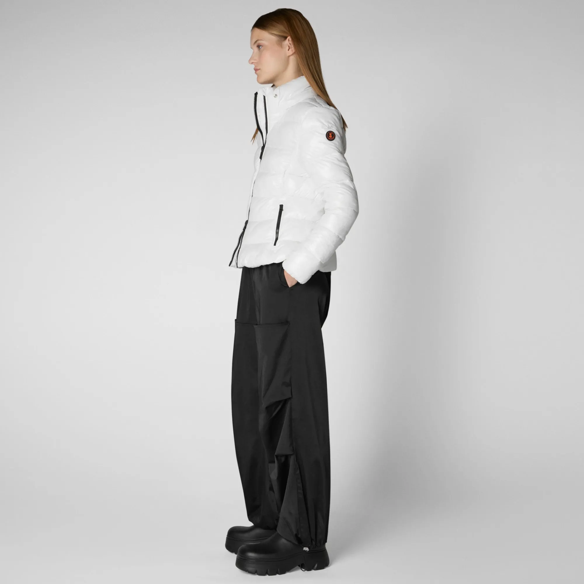 Save The Duck Animal-Free Steppjacken>Animal-free Damen-steppjacke Cosmary Mit Kapuze In Cremeweiß Cremefarben