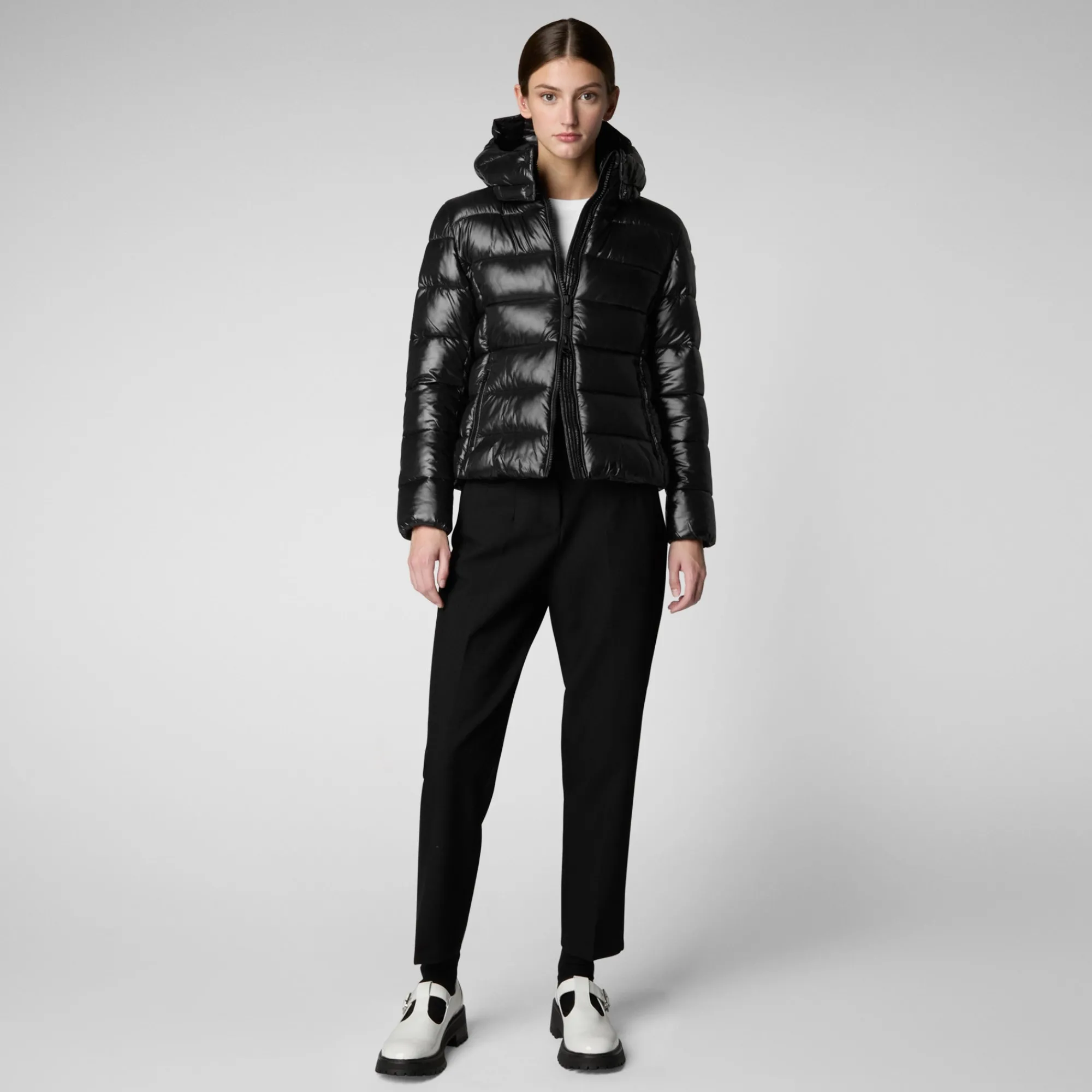 Save The Duck Animal-Free Steppjacken>Animal-free Damen-steppjacke Cosmary Mit Kapuze In Schwarz