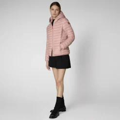 Save The Duck Animal-Free Steppjacken>Animal-free Damen-Steppjacke Daisy Mit Kapuze In Blassrosa