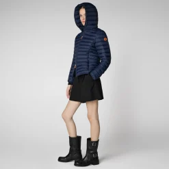Save The Duck Animal-Free Steppjacken>Animal-free Damen-Steppjacke Daisy Mit Kapuze In Marineblau