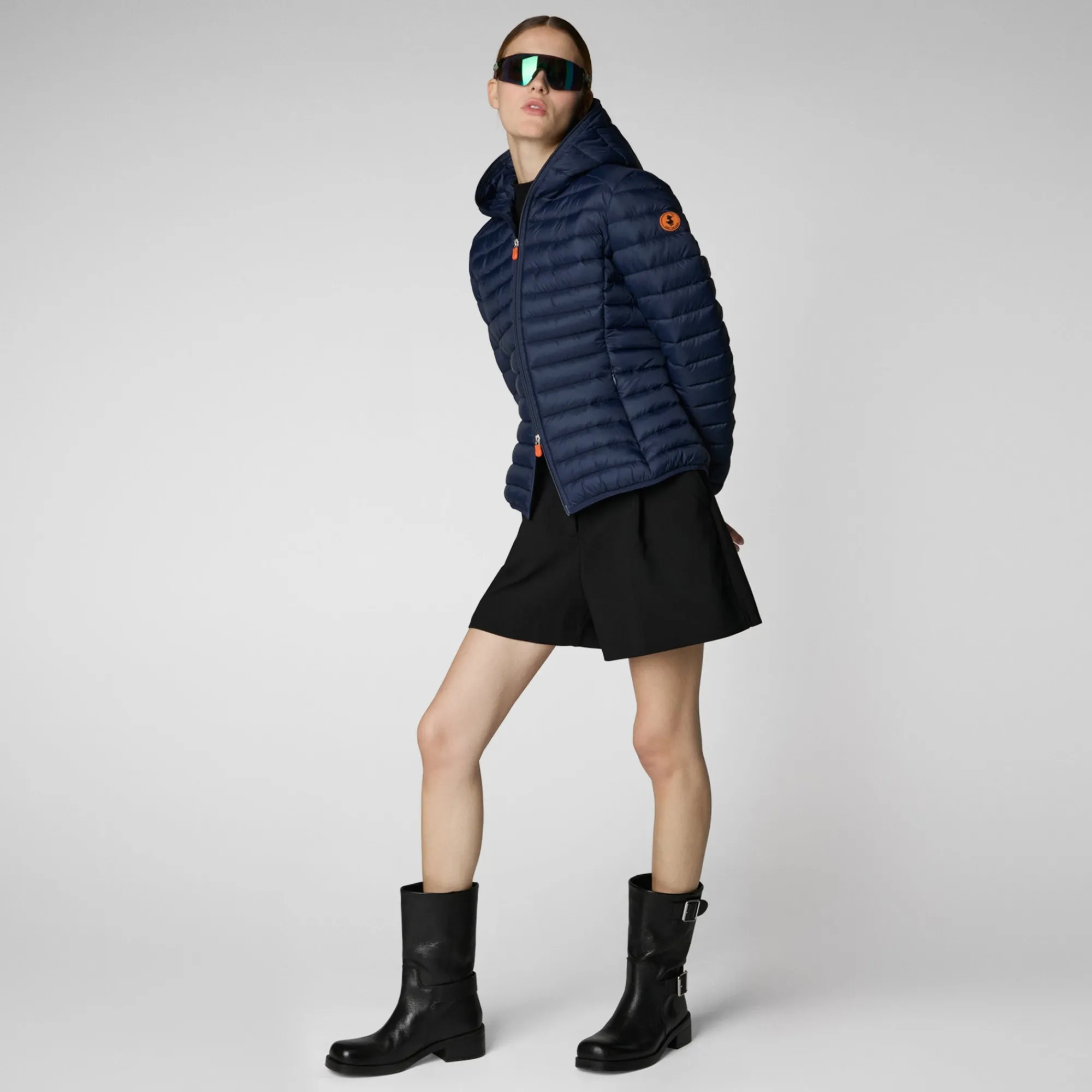 Save The Duck Animal-Free Steppjacken>Animal-free Damen-Steppjacke Daisy Mit Kapuze In Marineblau