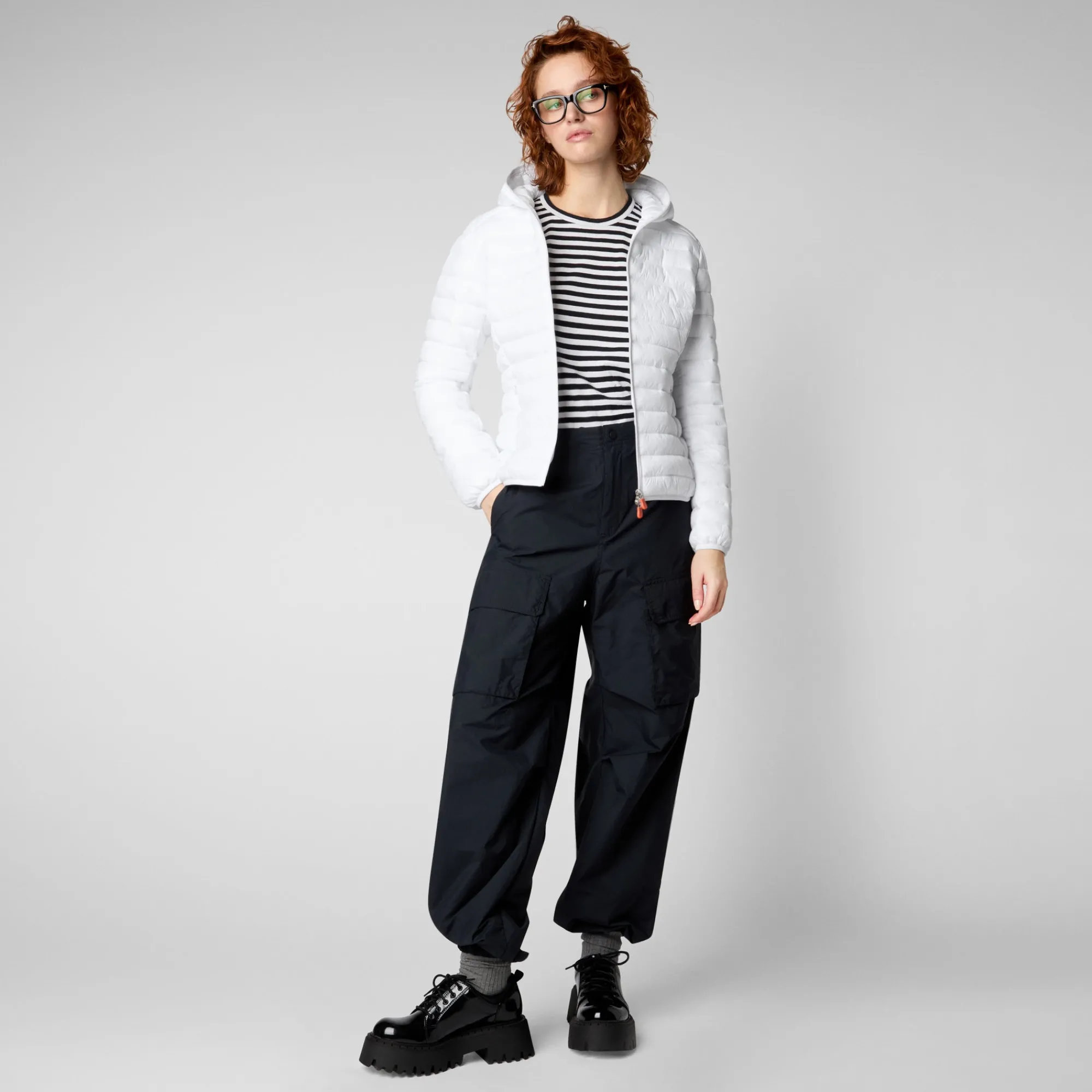 Save The Duck Animal-Free Steppjacken>Animal-free Damen-Steppjacke Daisy Mit Kapuze In Cremefarbe Cremefarben