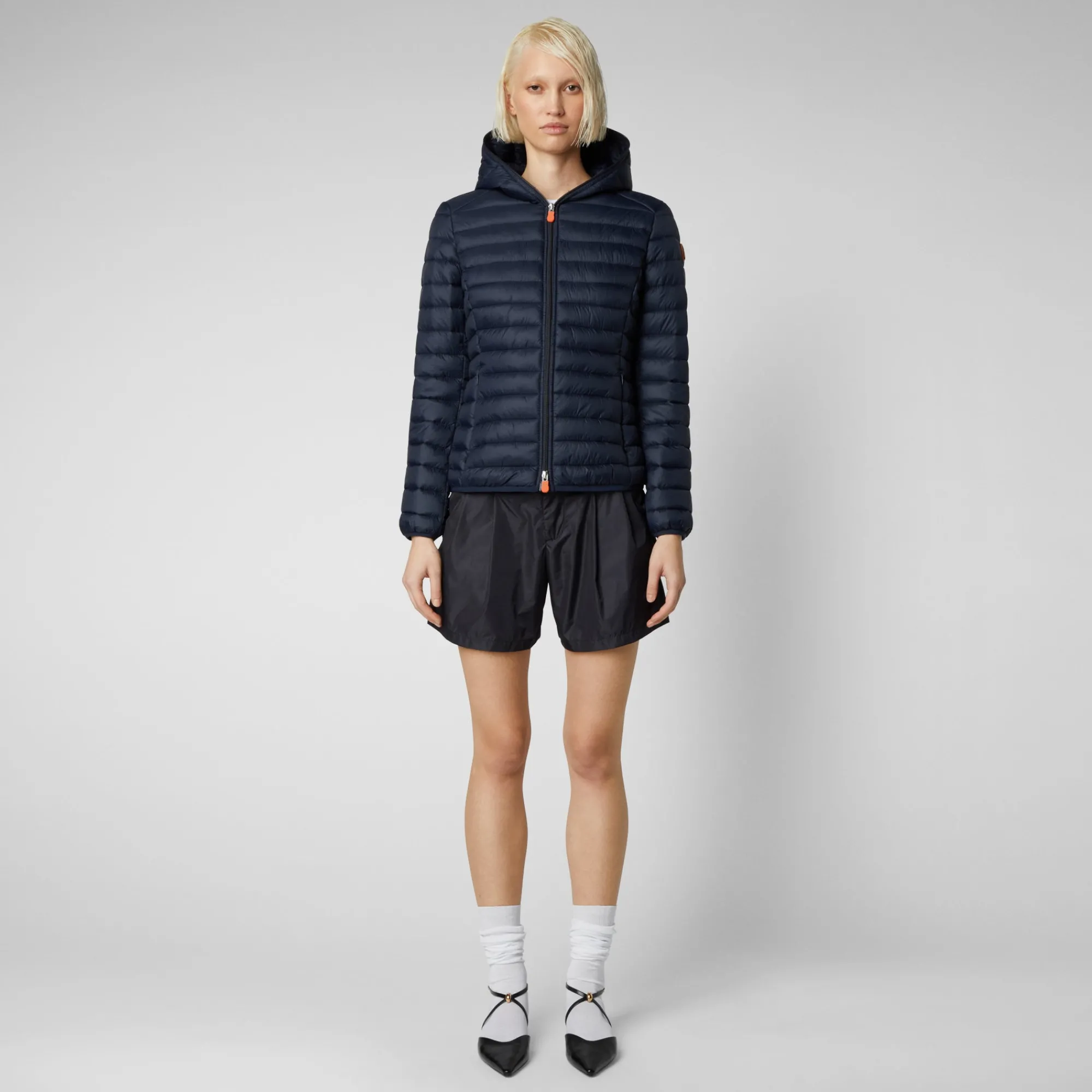 Save The Duck Animal-Free Steppjacken>Animal-free Damen-Steppjacke Daisy Mit Kapuze In Blauschwarz