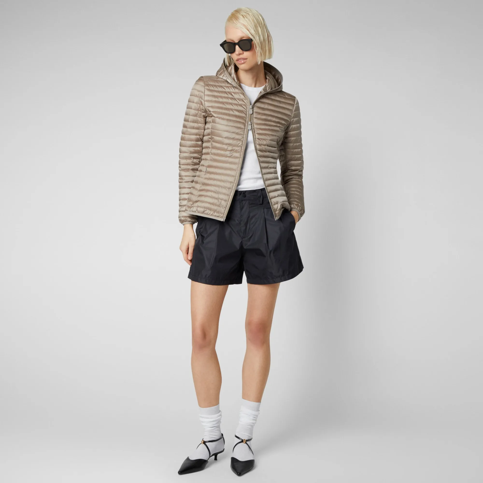 Save The Duck Animal-Free Steppjacken>Animal-free Damen-steppjacke Alexa In Perlgrau