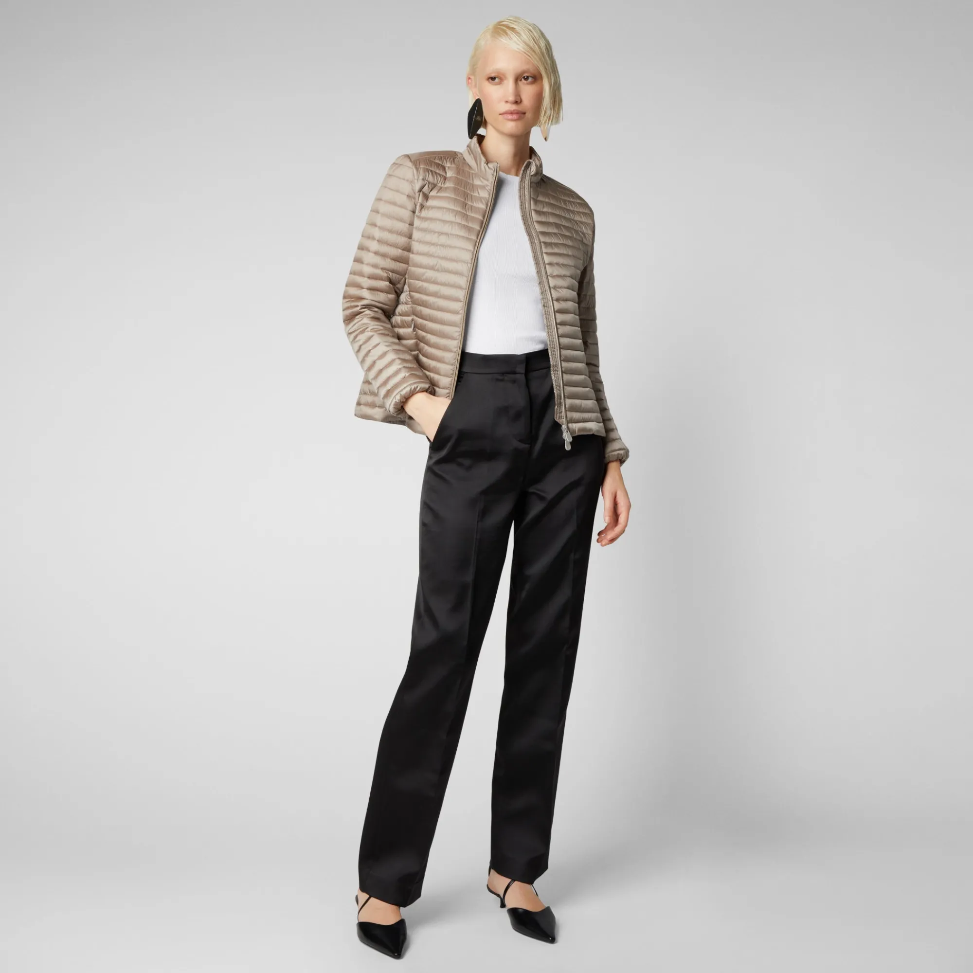 Save The Duck Animal-Free Steppjacken>Animal-free Damen-steppjacke Andreina In Perlgrau