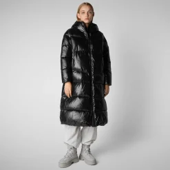 Save The Duck Animal-Free Steppjacken>Animal-free Damen-steppjacke Clarice Mit Kapuze In Schwarz