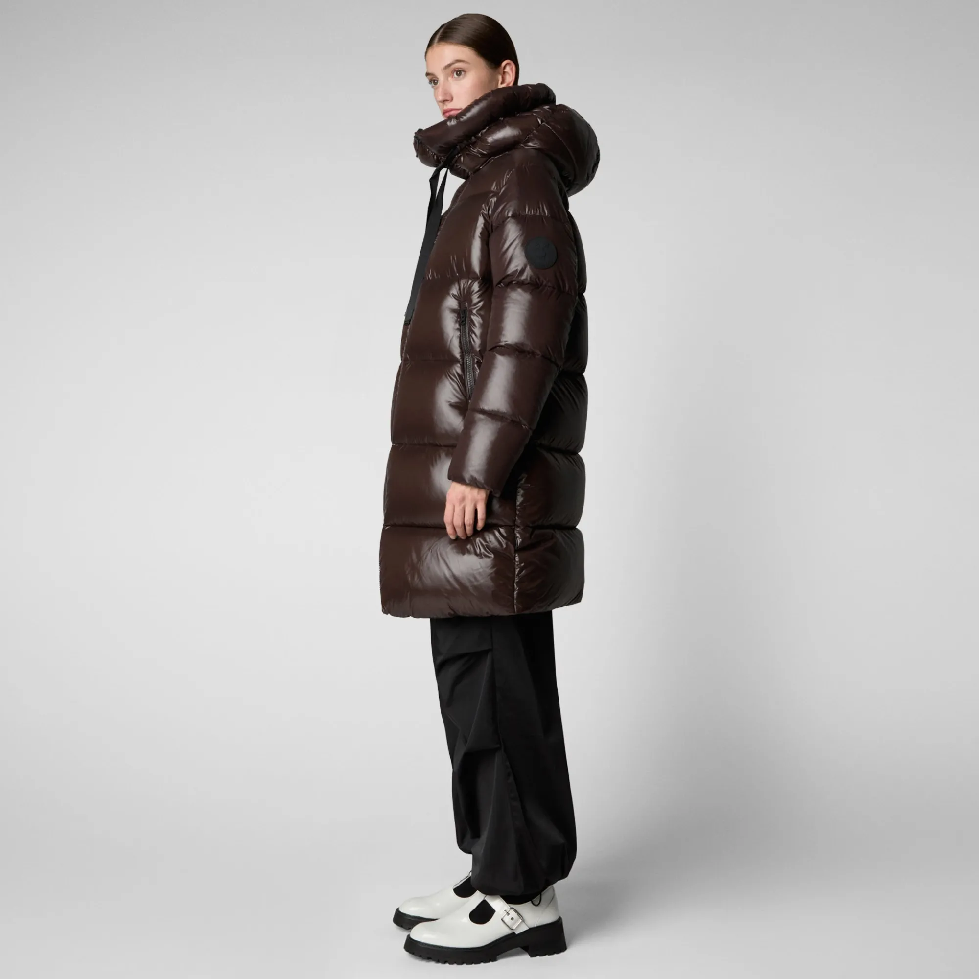 Save The Duck Animal-Free Steppjacken>Animal-free Damen-steppjacke Isabel Mit Kapuze In Braunschwarz