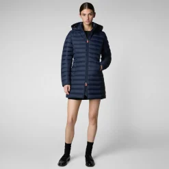 Save The Duck Animal-Free Steppjacken>Animal-free Damen-steppjacke Carol Mit Kapuze In Marineblau