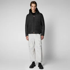 Save The Duck Animal-Free Steppjacken>Animal-free Herren-Steppjacke Donald Mit Kapuze In Schwarz