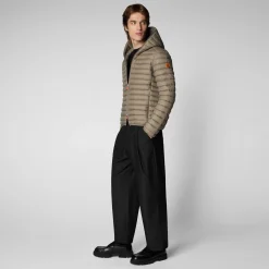 Save The Duck Animal-Free Steppjacken>Animal-free Herren-Steppjacke Donald Mit Kapuze In Elefantengrau