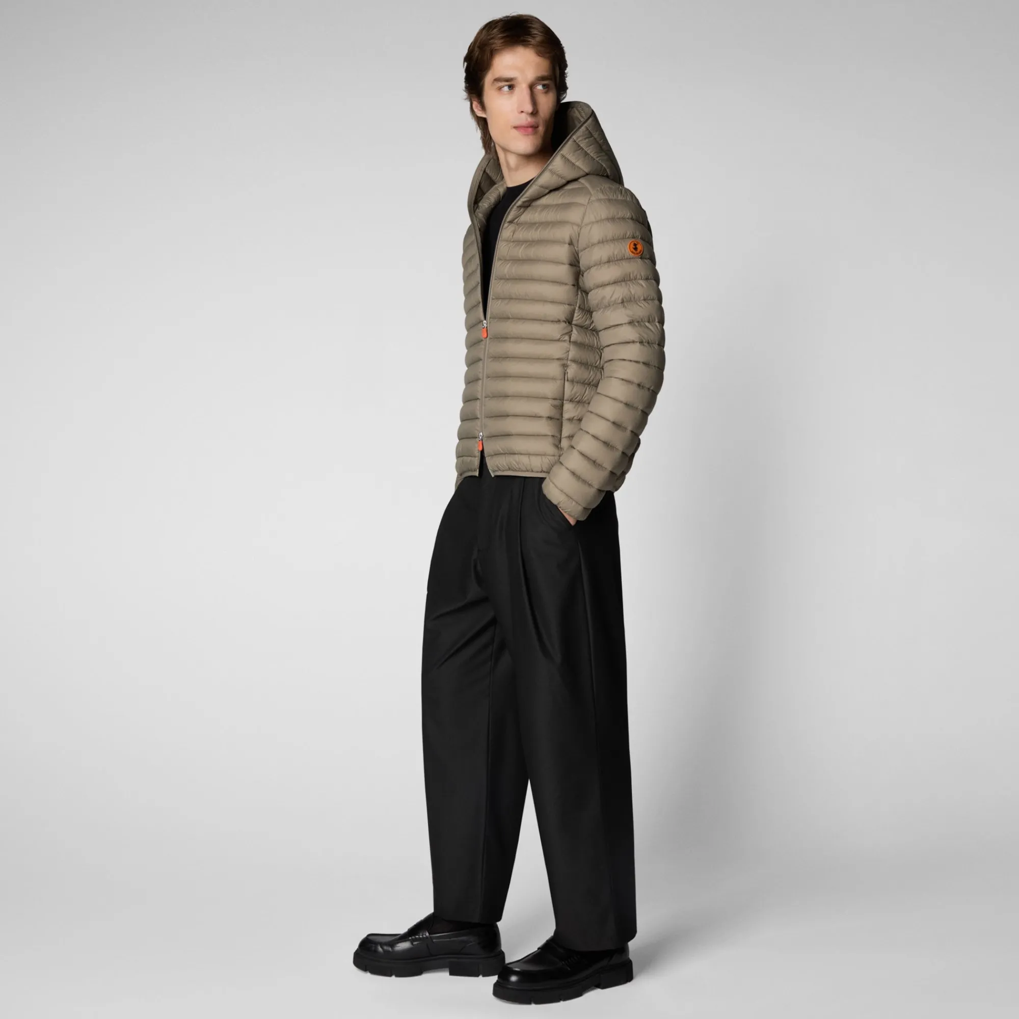 Save The Duck Animal-Free Steppjacken>Animal-free Herren-Steppjacke Donald Mit Kapuze In Elefantengrau