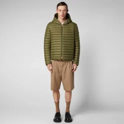Save The Duck Animal-Free Steppjacken>Animal-free Herren-Steppjacke Donald Mit Kapuze In Olivgrün