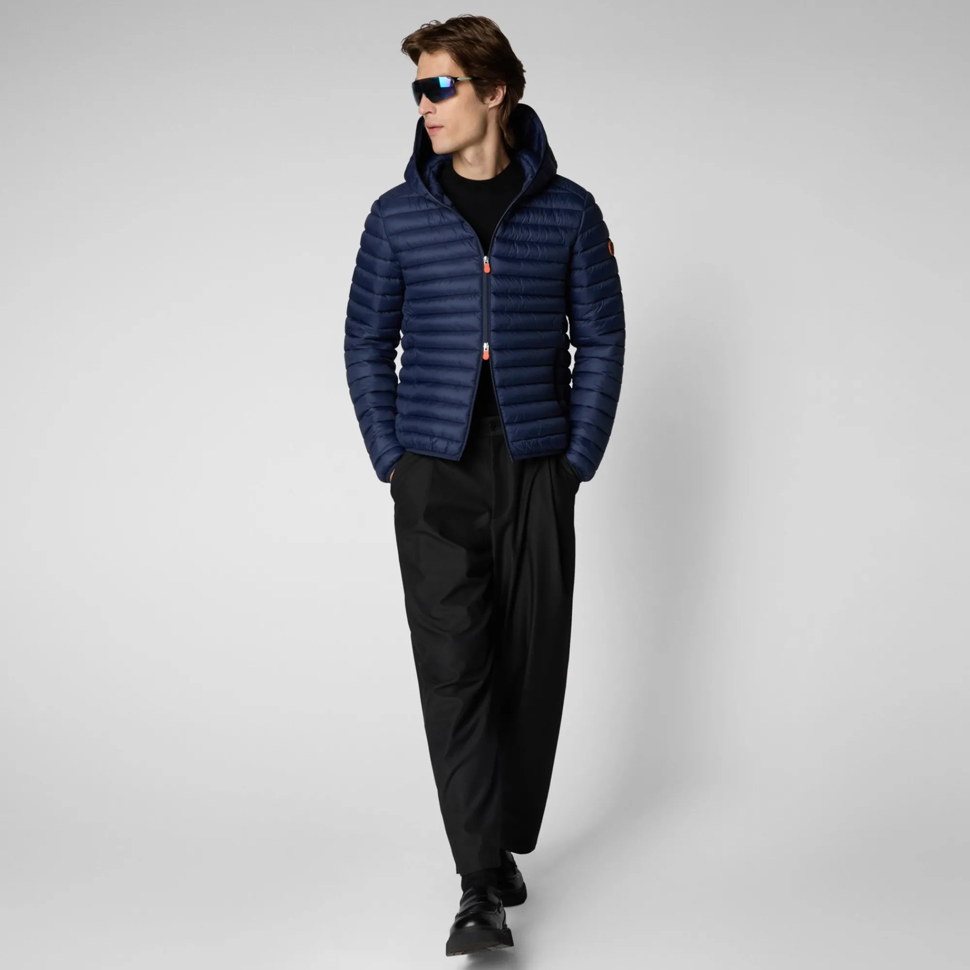 Save The Duck Animal-Free Steppjacken>Animal-free Herren-Steppjacke Donald Mit Kapuze In Marineblau