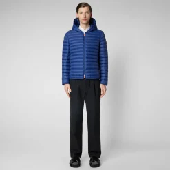 Save The Duck Animal-Free Steppjacken>Animal-free Herren-Steppjacke Donald Mit Kapuze In Eclipseblau