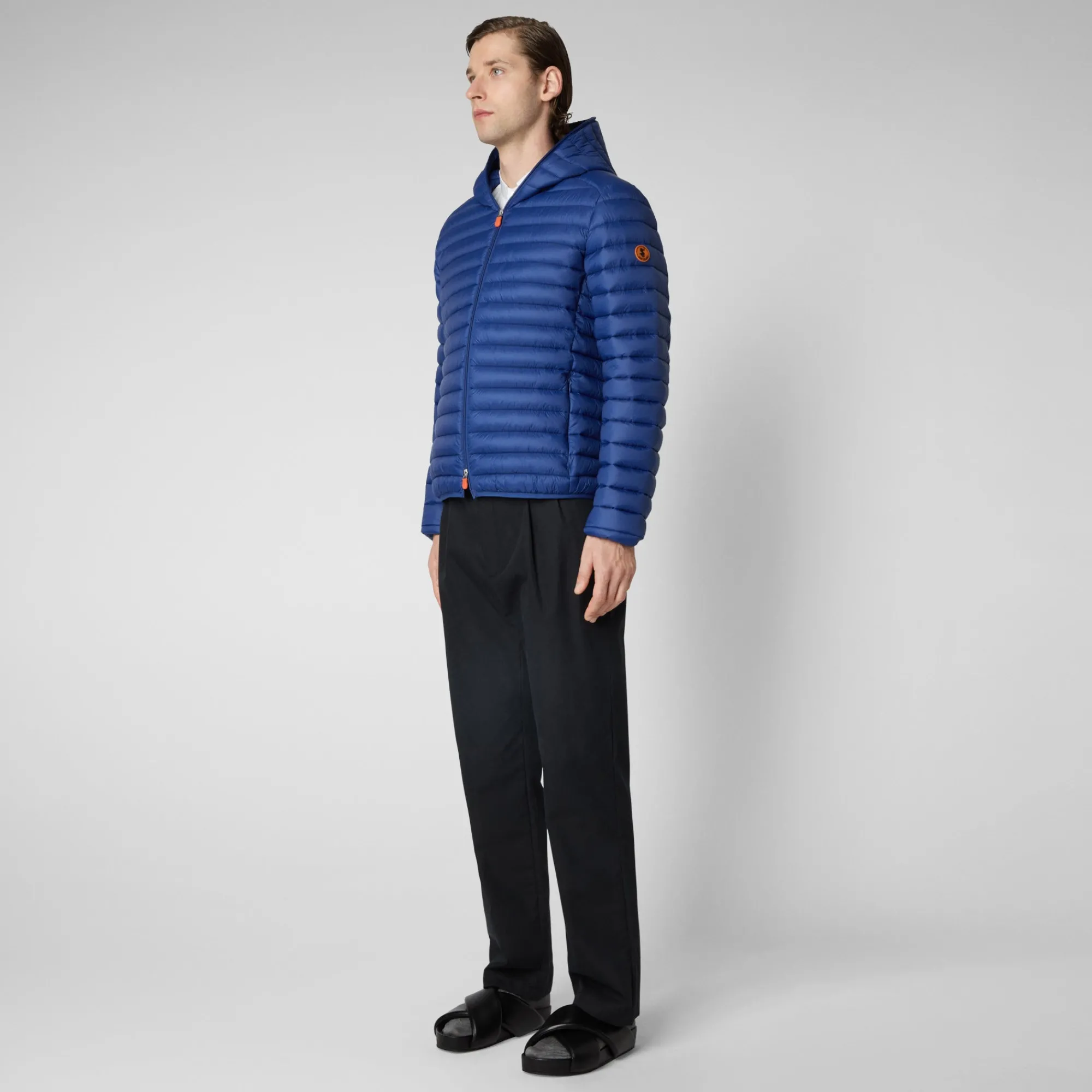 Save The Duck Animal-Free Steppjacken>Animal-free Herren-Steppjacke Donald Mit Kapuze In Eclipseblau