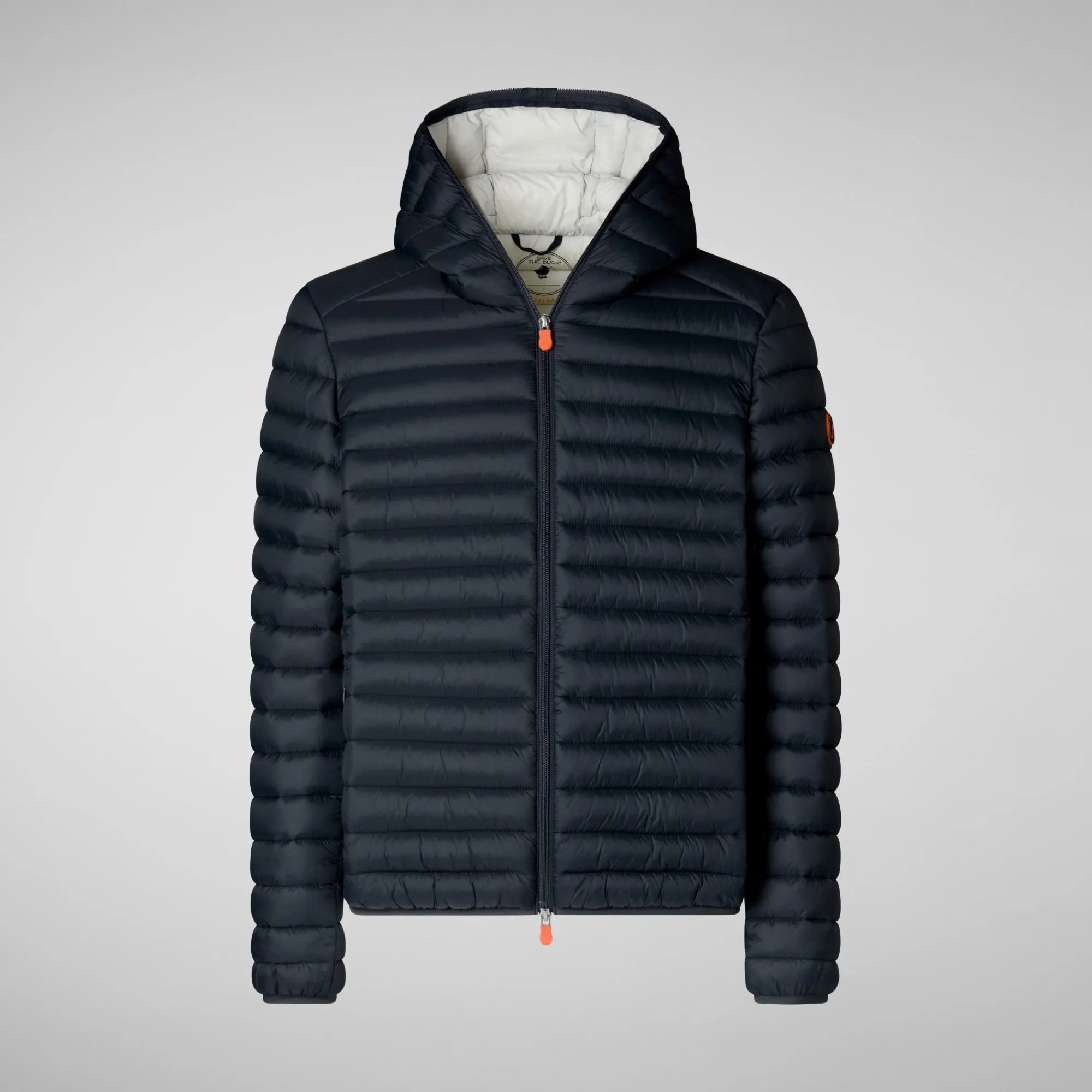 Save The Duck Animal-Free Steppjacken>Animal-free Herren-steppjacke Donald Mit Kapuze In Grey Schwarz Grauschwarz
