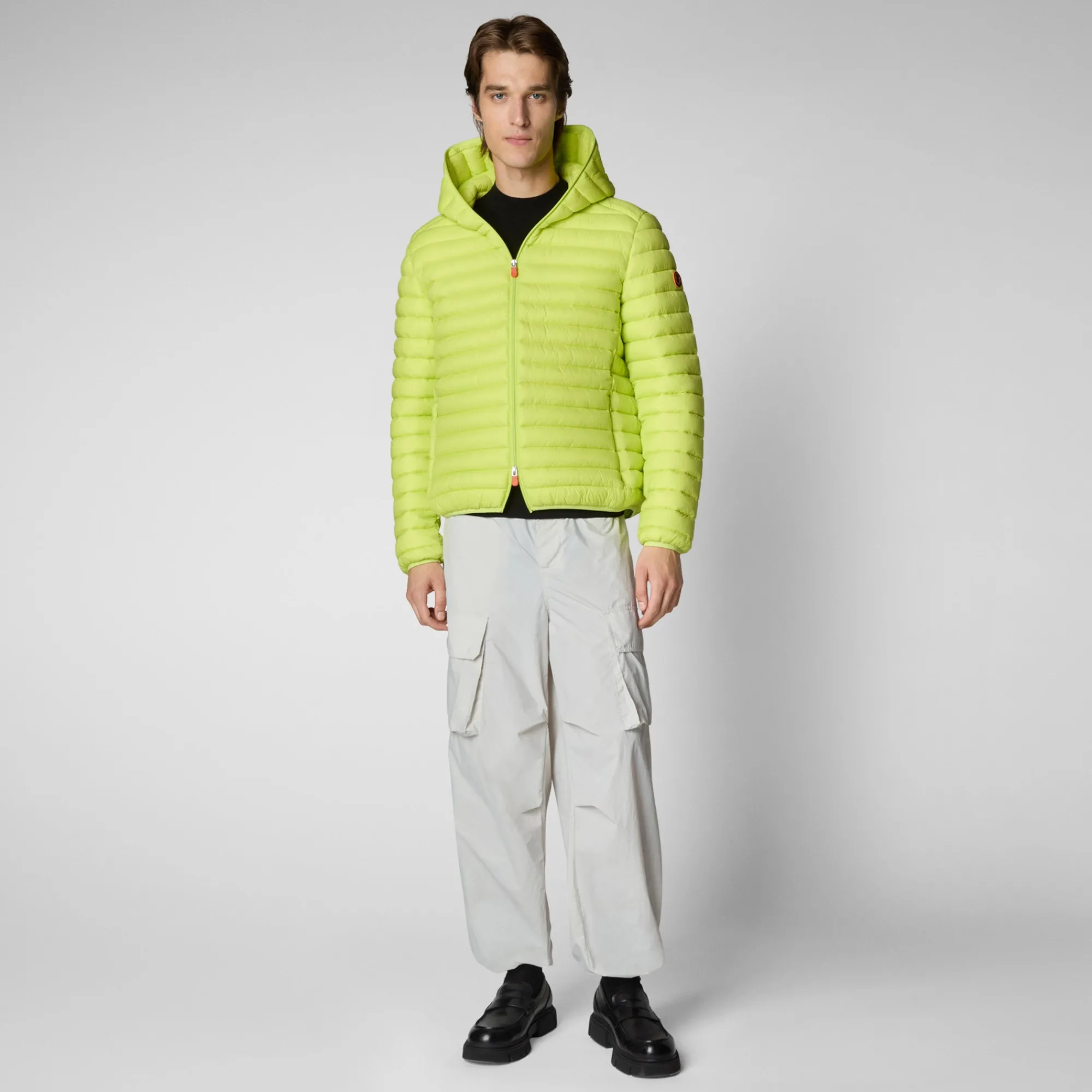 Save The Duck Animal-Free Steppjacken>Animal-free Herren-steppjacke Donald Mit Kapuze In Lichen Green Limettengrün
