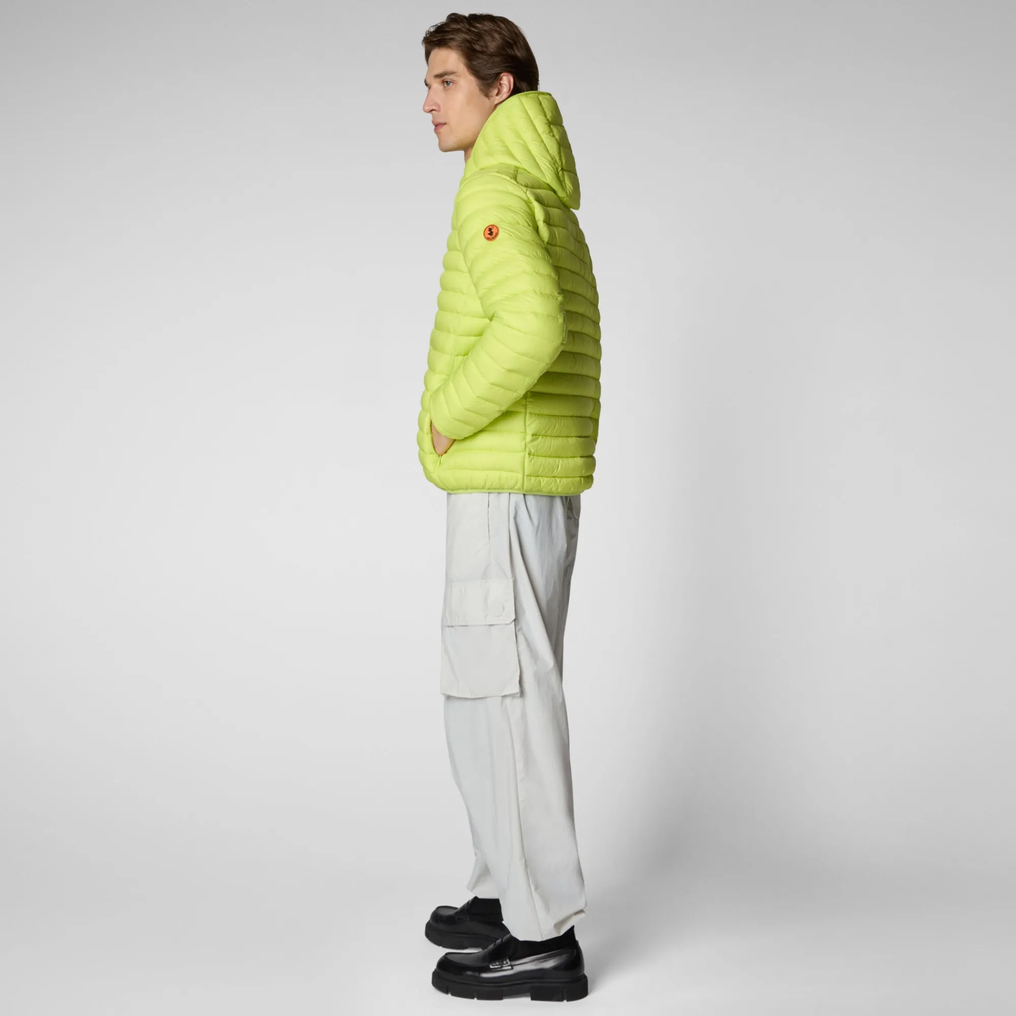 Save The Duck Animal-Free Steppjacken>Animal-free Herren-steppjacke Donald Mit Kapuze In Lichen Green Limettengrün