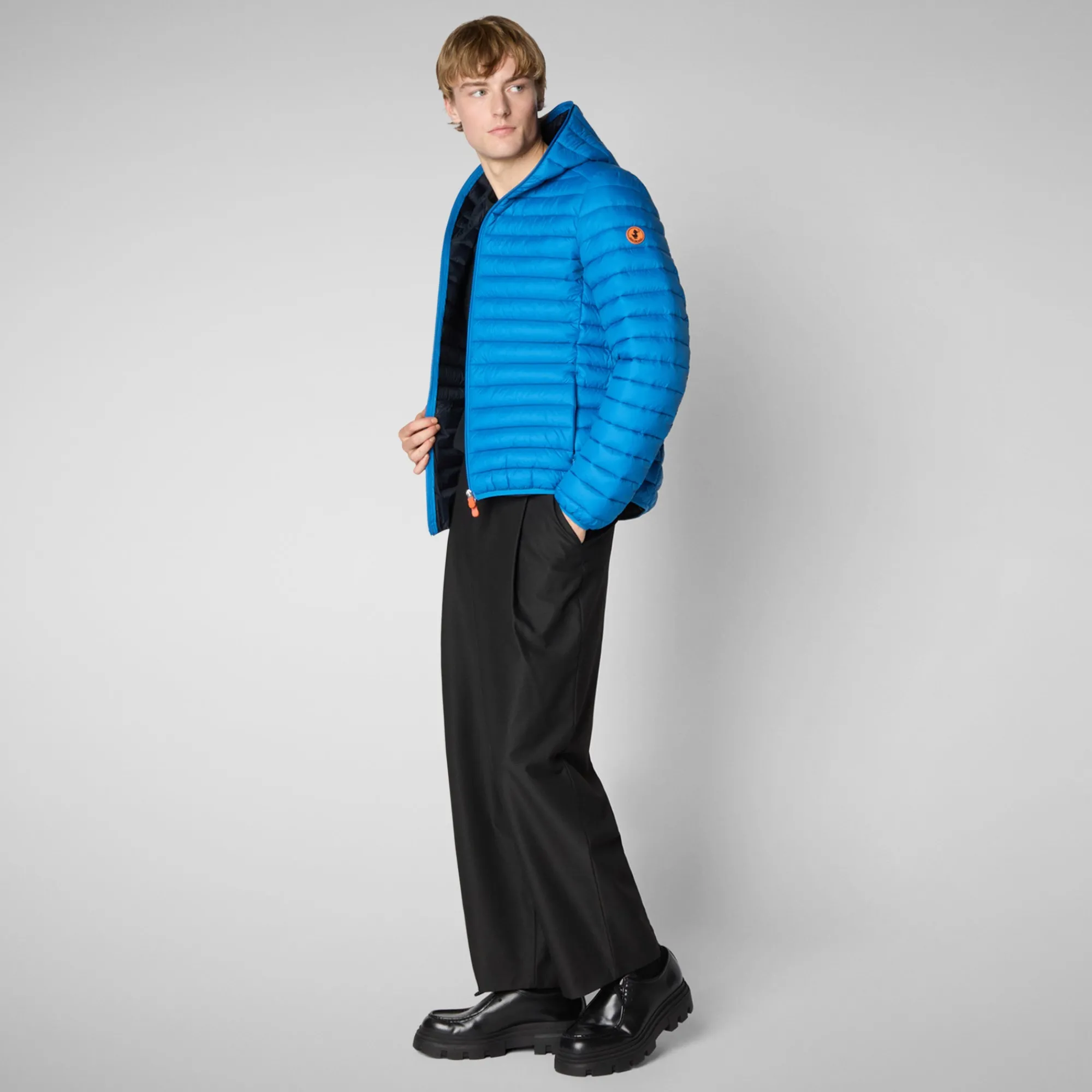 Save The Duck Animal-Free Steppjacken>Animal-free Herren-steppjacke Donald Mit Kapuze In Blaubeere