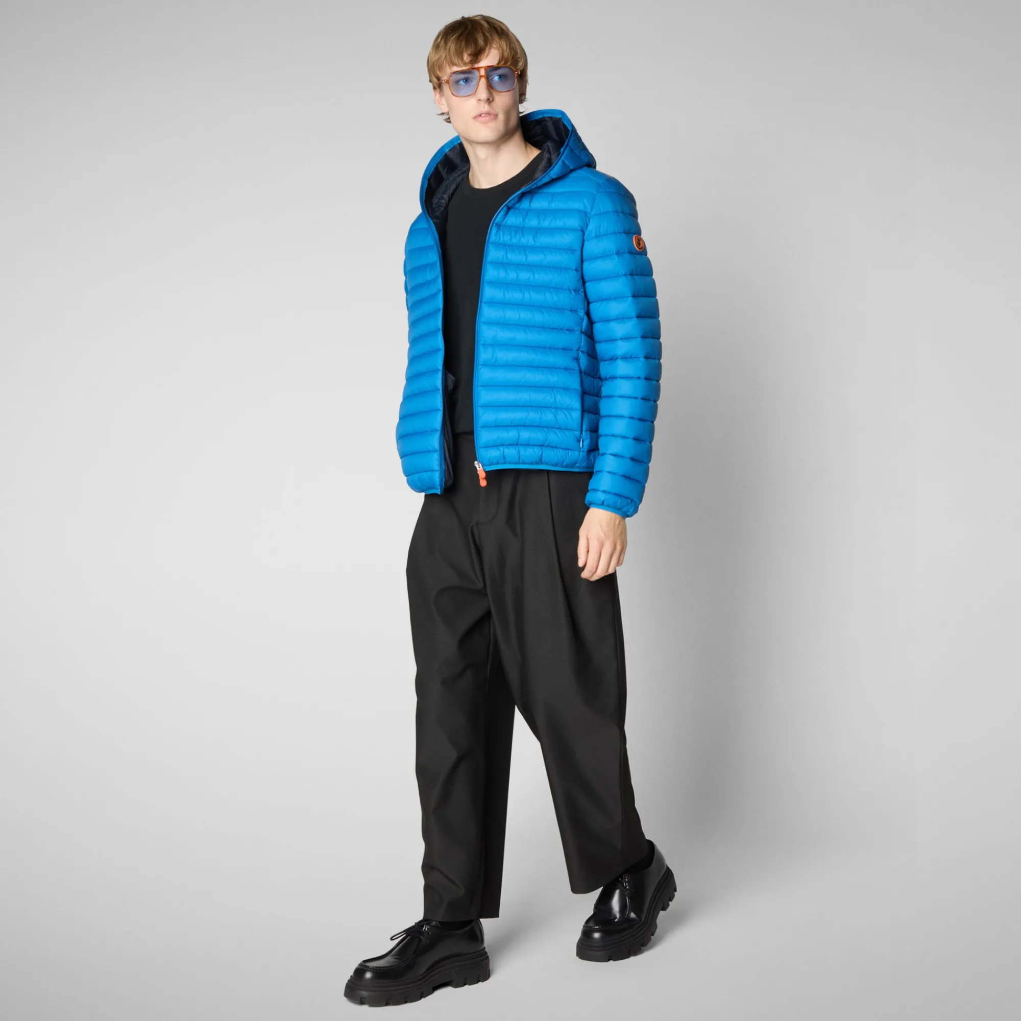 Save The Duck Animal-Free Steppjacken>Animal-free Herren-steppjacke Donald Mit Kapuze In Blaubeere