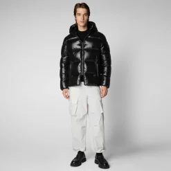 Save The Duck Animal-Free Steppjacken>Animal-free Herren-steppjacke Edgard Mit Kapuze In Schwarz