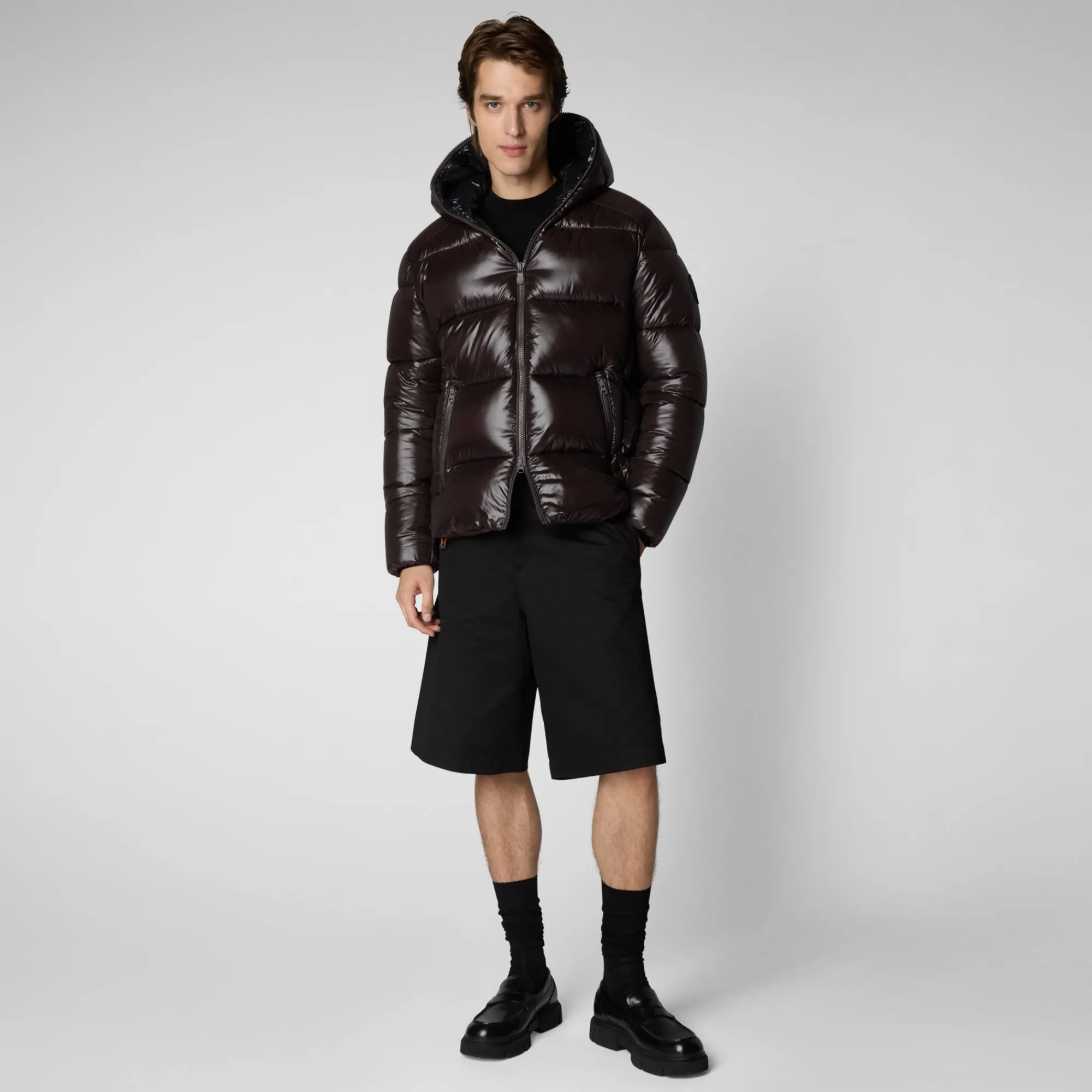 Save The Duck Animal-Free Steppjacken>Animal-free Herren-steppjacke Edgard Mit Kapuze In Braunschwarz