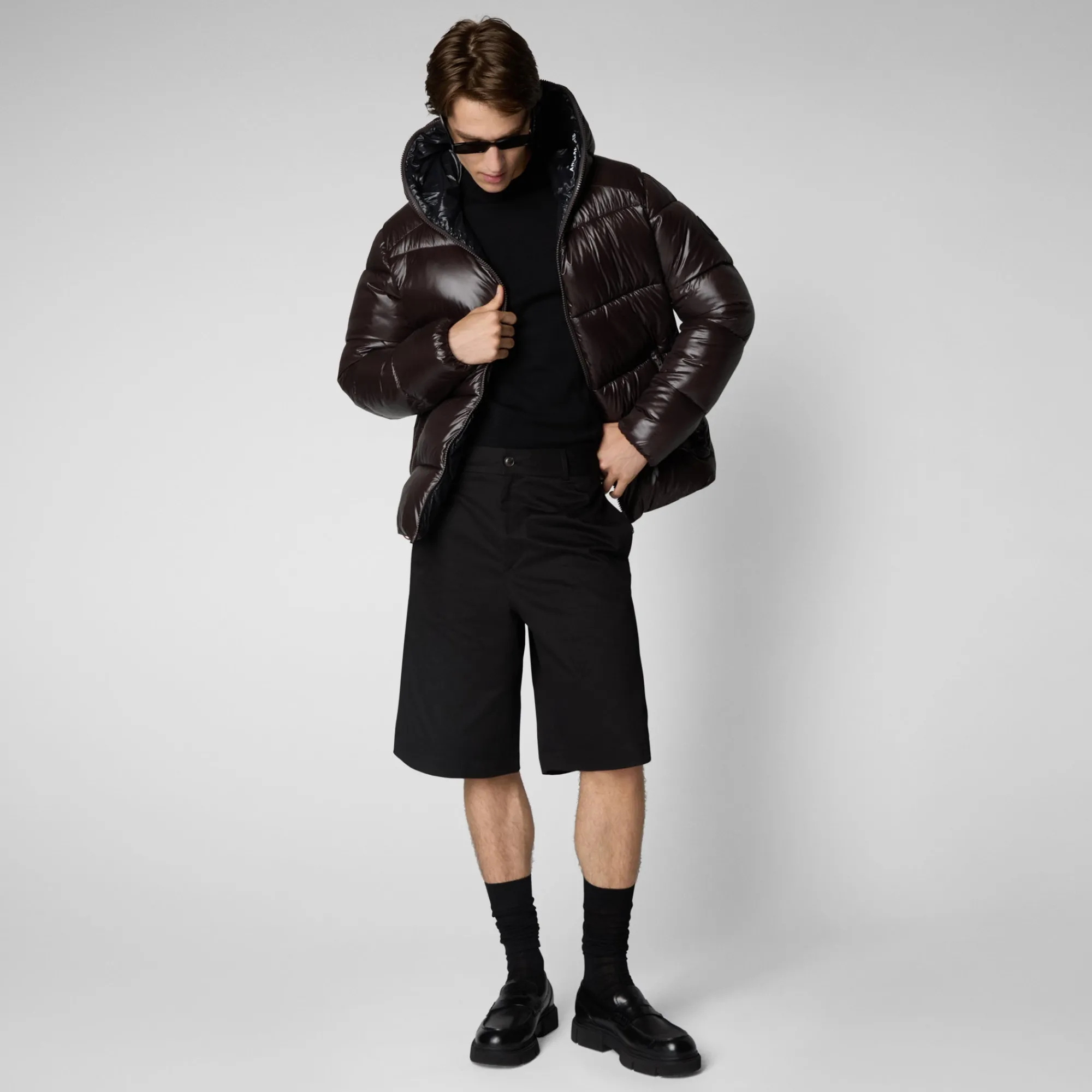 Save The Duck Animal-Free Steppjacken>Animal-free Herren-steppjacke Edgard Mit Kapuze In Braunschwarz