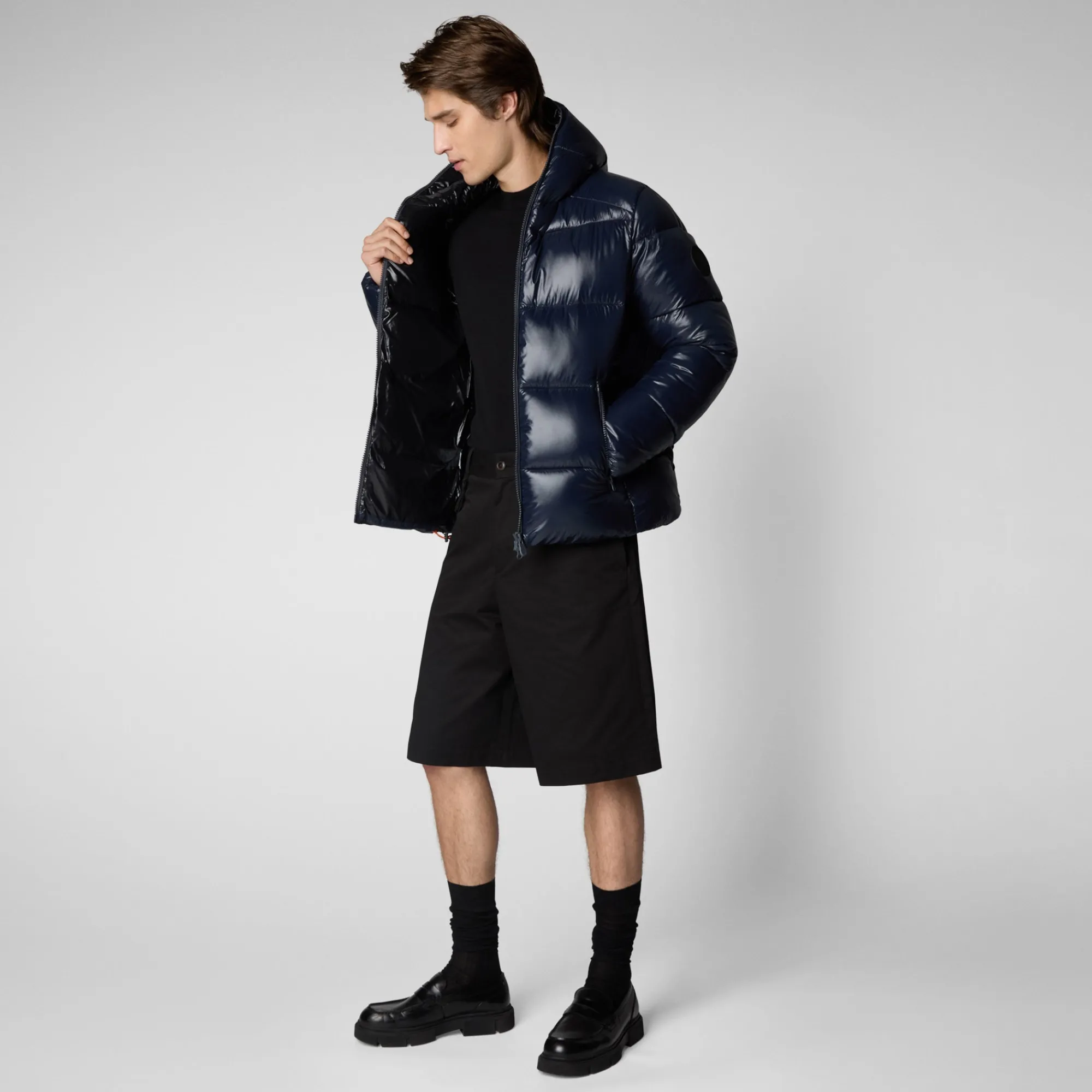 Save The Duck Animal-Free Steppjacken>Animal-free Herren-steppjacke Edgard Mit Kapuze In Blauschwarz