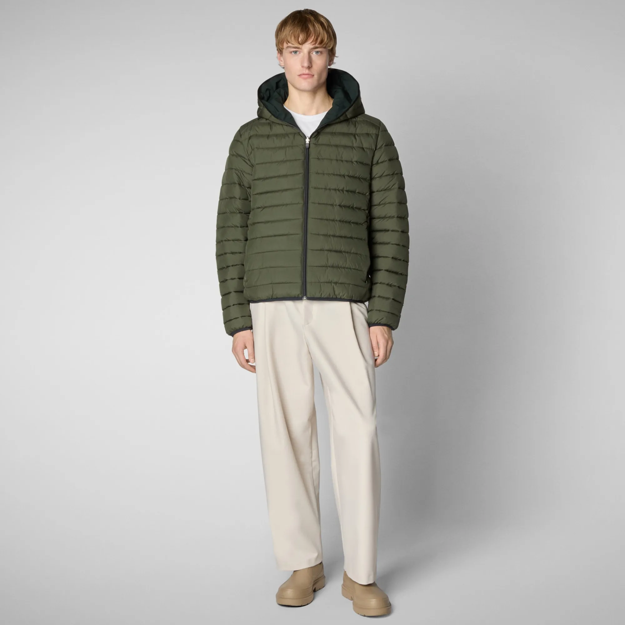 Save The Duck Animal-Free Steppjacken>Animal-free Herren-steppjacke Ezra In Grün-Schwarz