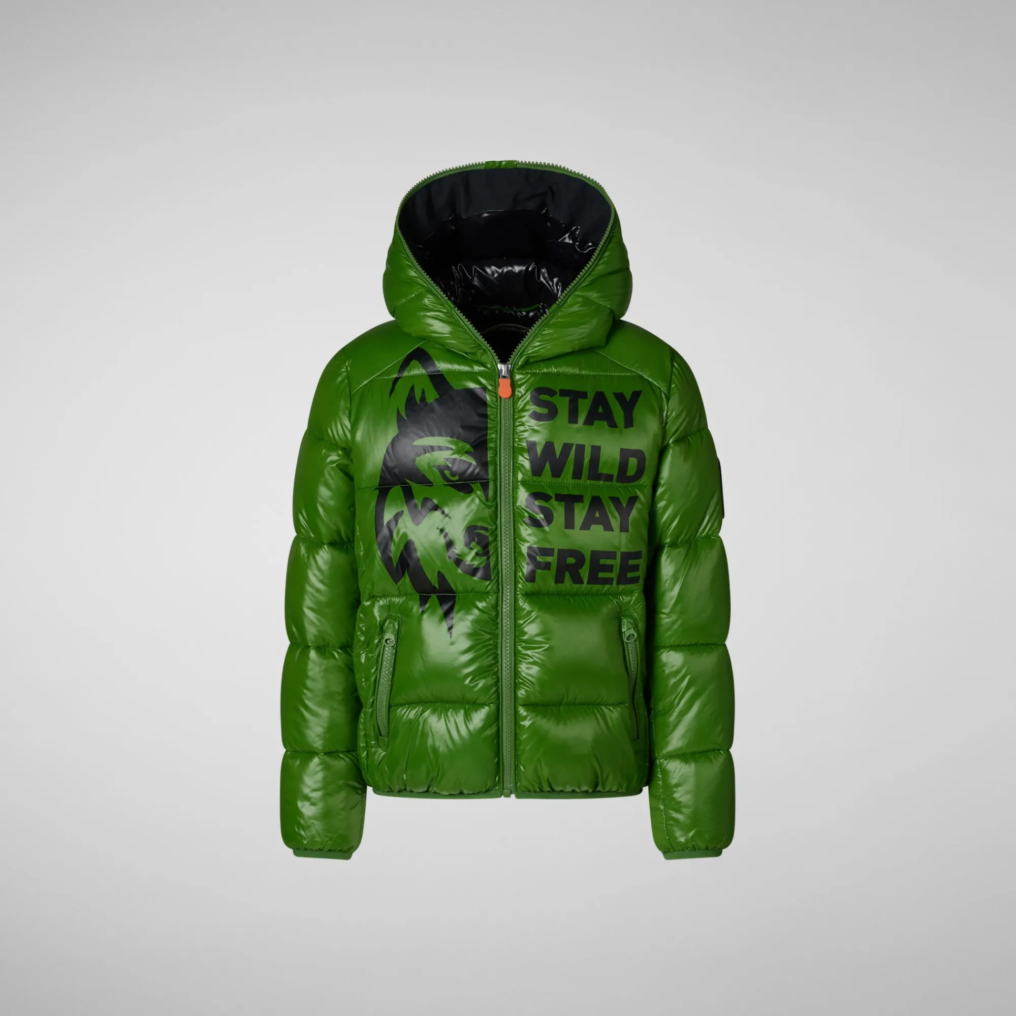 Save The Duck Animal-Free Steppjacken>Animal-free Jungen-steppjacke Keegan In Grass Green Wolf Pri Grasgrüner Druck