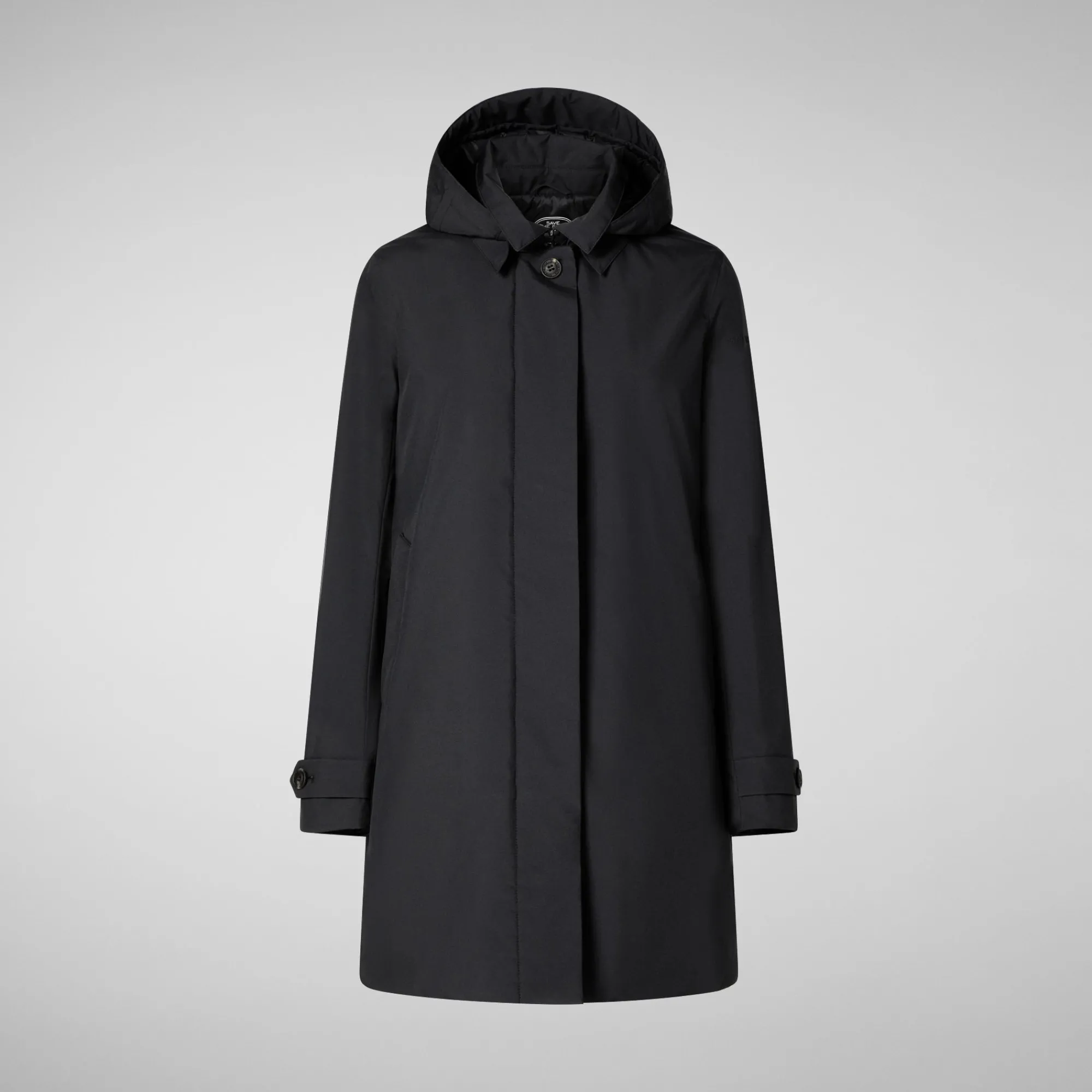 Save The Duck Jacken>DAMEN REGENMANTEL EMBIE IN BLAU SCHWARZ Blauschwarz