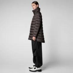 Save The Duck Animal-Free Steppjacken>Damen Regenmantel Lydia In Braunschwarz