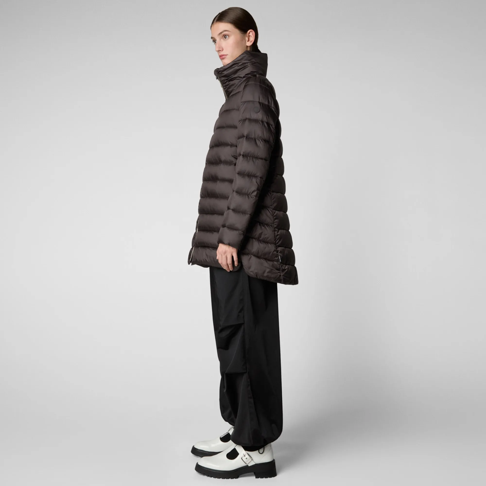 Save The Duck Animal-Free Steppjacken>Damen Regenmantel Lydia In Braunschwarz