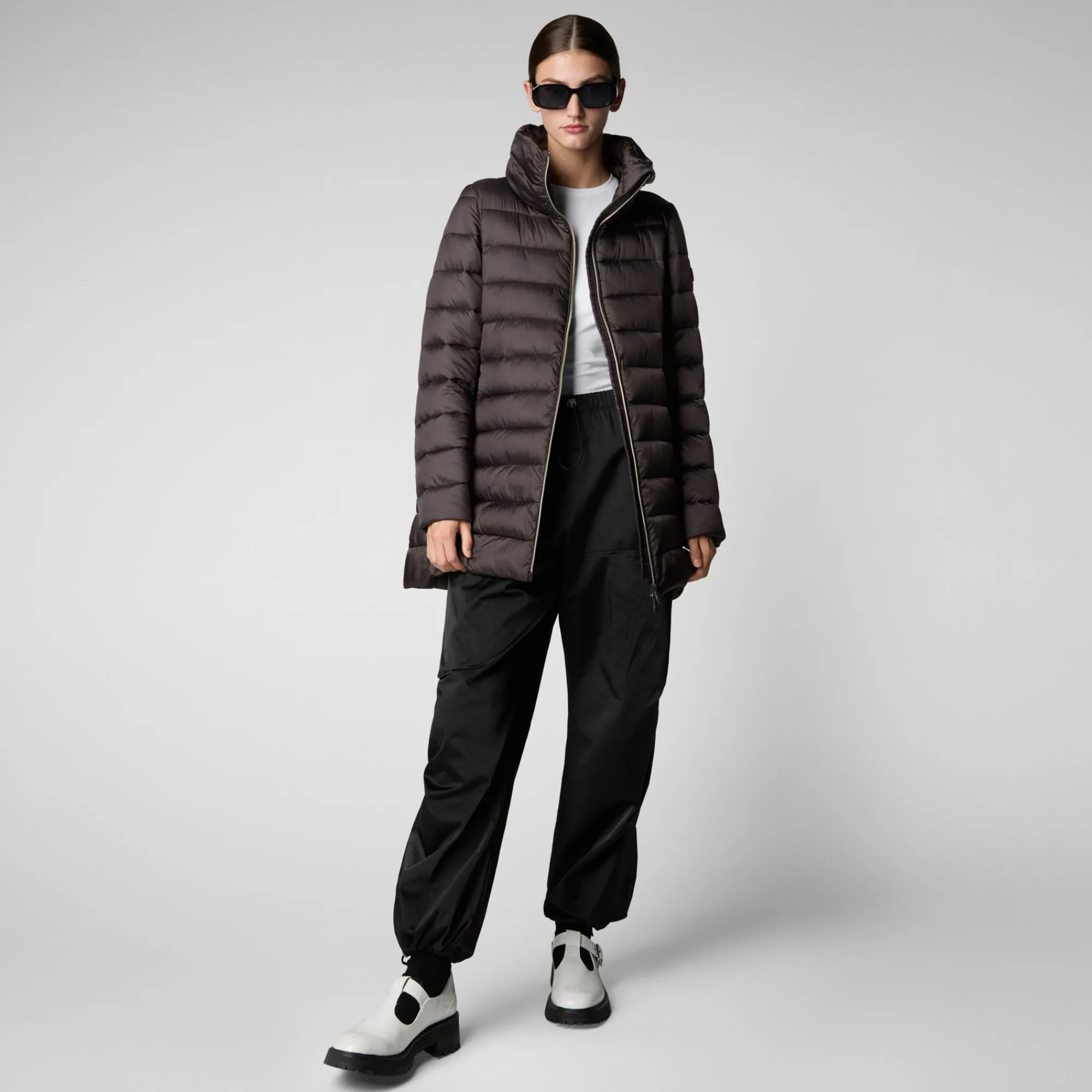 Save The Duck Animal-Free Steppjacken>Damen Regenmantel Lydia In Braunschwarz