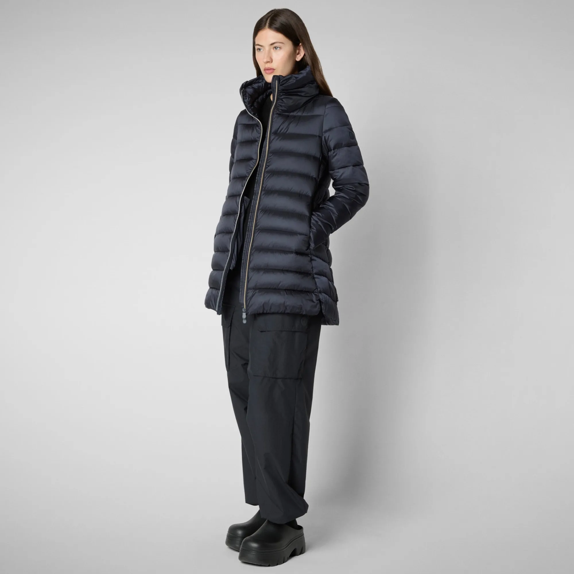 Save The Duck Animal-Free Steppjacken>Damen Regenmantel Lydia In Blau Schwarz Blauschwarz