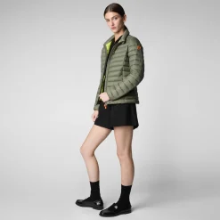Save The Duck Animal-Free Steppjacken>Damen-steppjacke Carly In Swamp Green Sumpfgrün