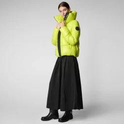 Save The Duck Animal-Free Steppjacken>Damen-steppjacke Isla In Lichen Green Limettengrün