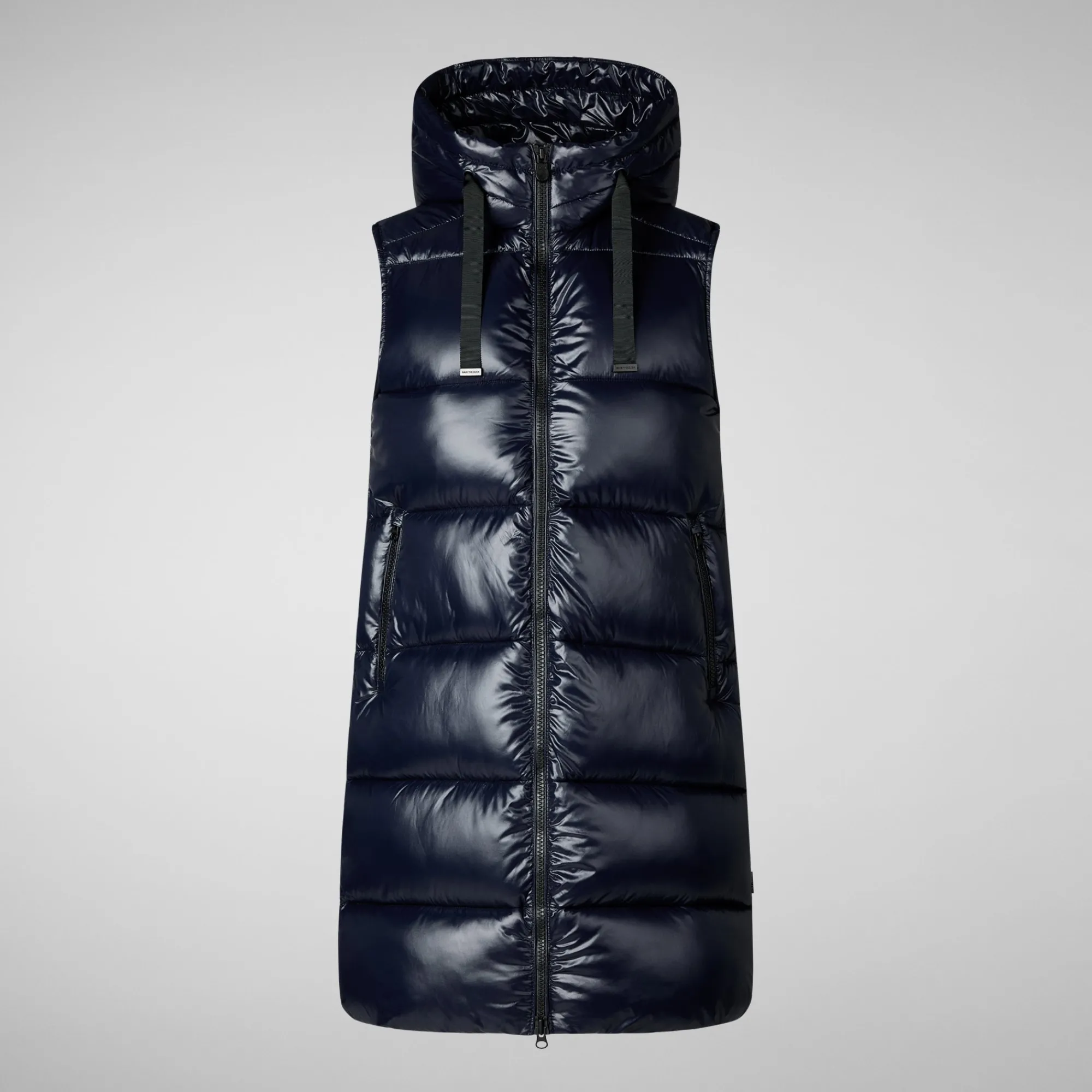 Save The Duck Westen>Damen-steppweste Iria Mit Kapuze In Blauschwarz