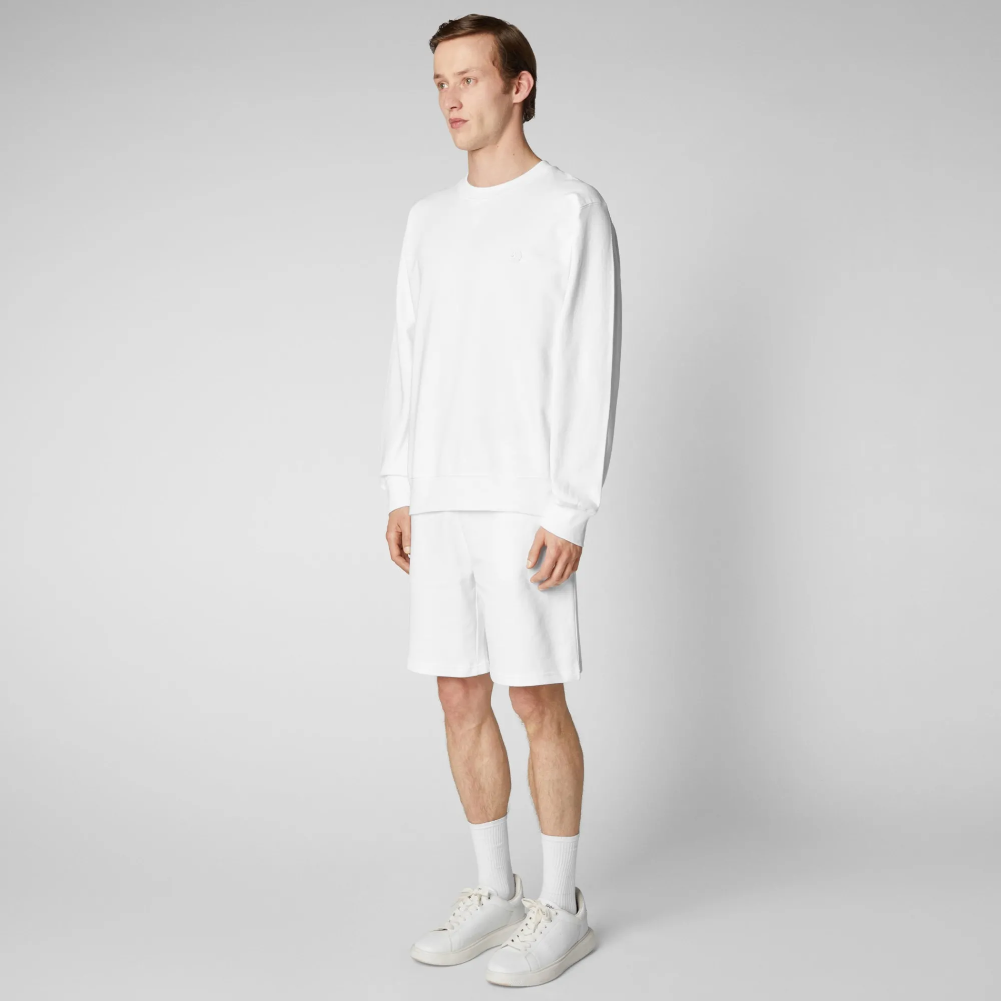 Save The Duck T-Shirts & Sweatshirts>Herren Sweatshirt Silas In Weiss