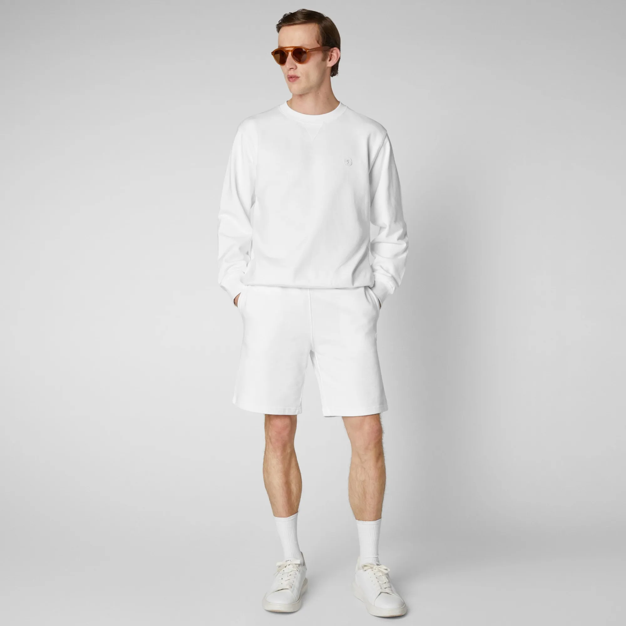 Save The Duck T-Shirts & Sweatshirts>Herren Sweatshirt Silas In Weiss