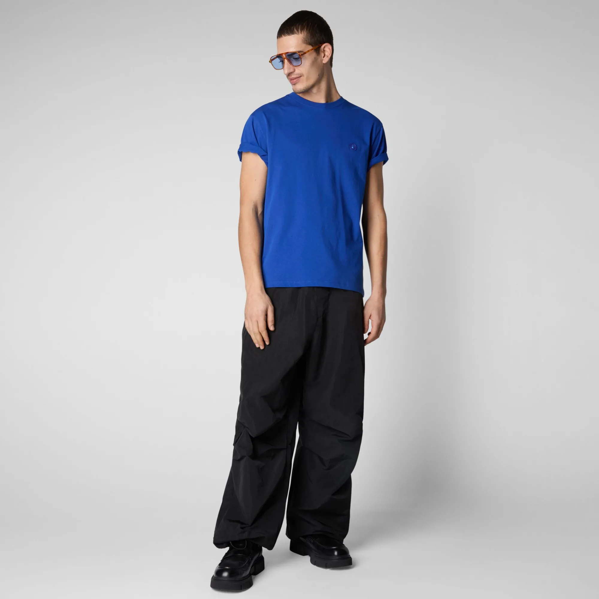 Save The Duck T-Shirts & Sweatshirts>Herren T-shirt Adelmar In Kräftiges Blau