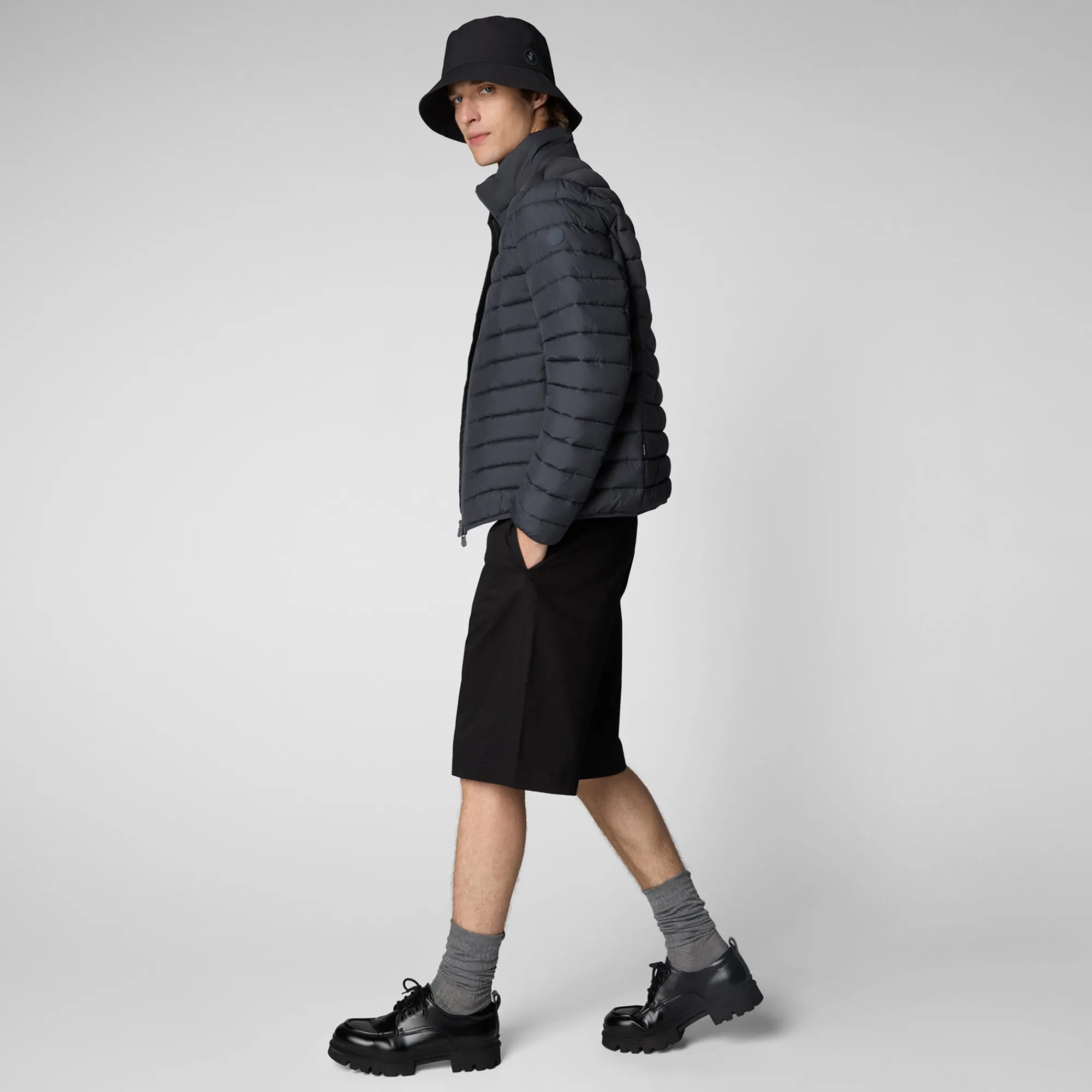Save The Duck Animal-Free Steppjacken>Herrenjacke Erion In Grey Schwarz Grauschwarz