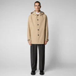Save The Duck Regenmäntel>Herren-regenjacke Benjamin In Dunkelbeige