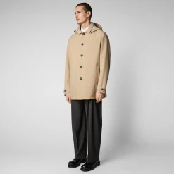 Save The Duck Regenmäntel>Herren-regenjacke Benjamin In Dunkelbeige