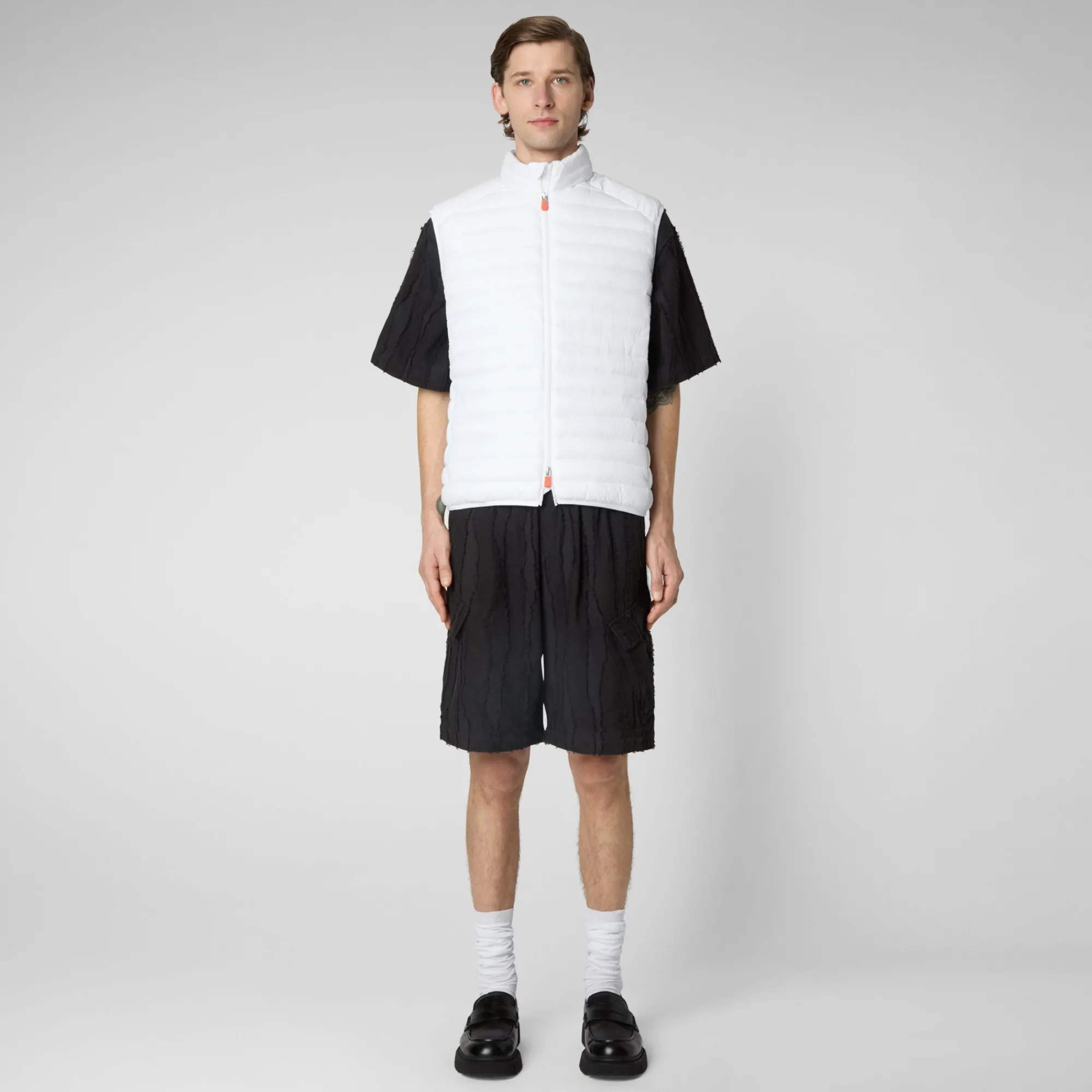 Save The Duck Westen>Herren-steppweste Adam In Weiss