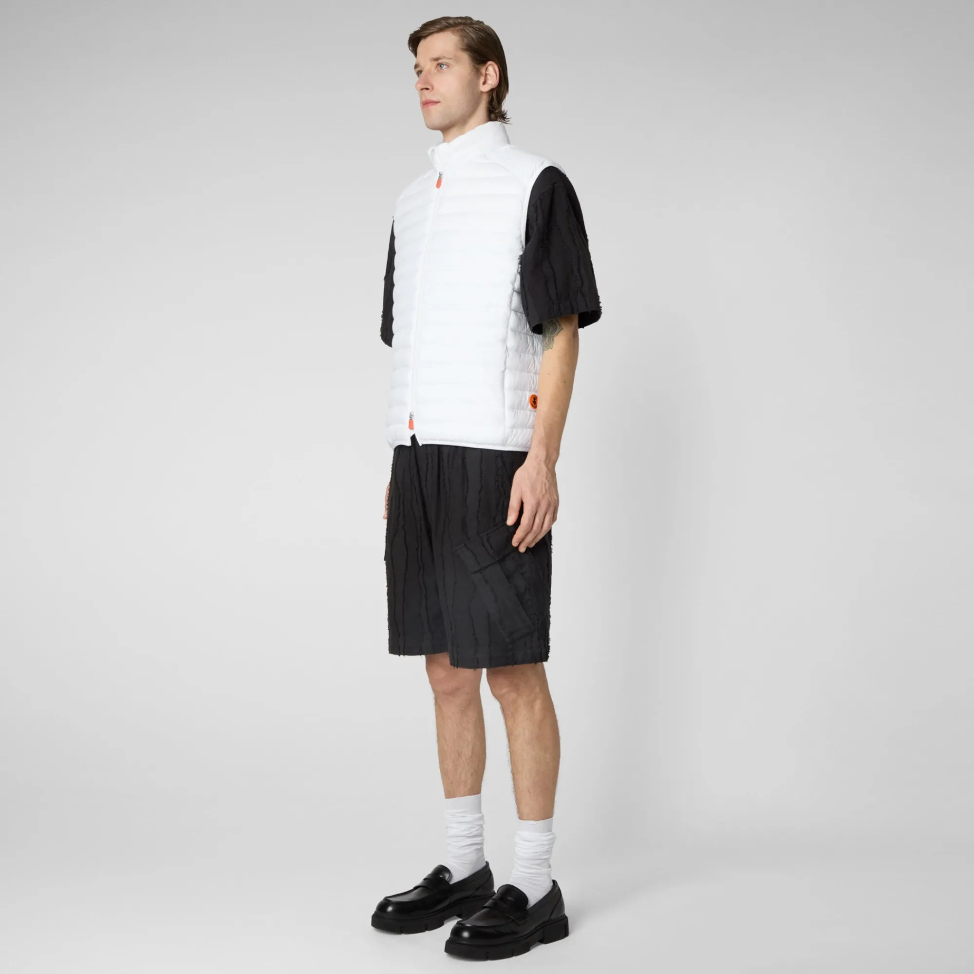 Save The Duck Westen>Herren-steppweste Adam In Weiss