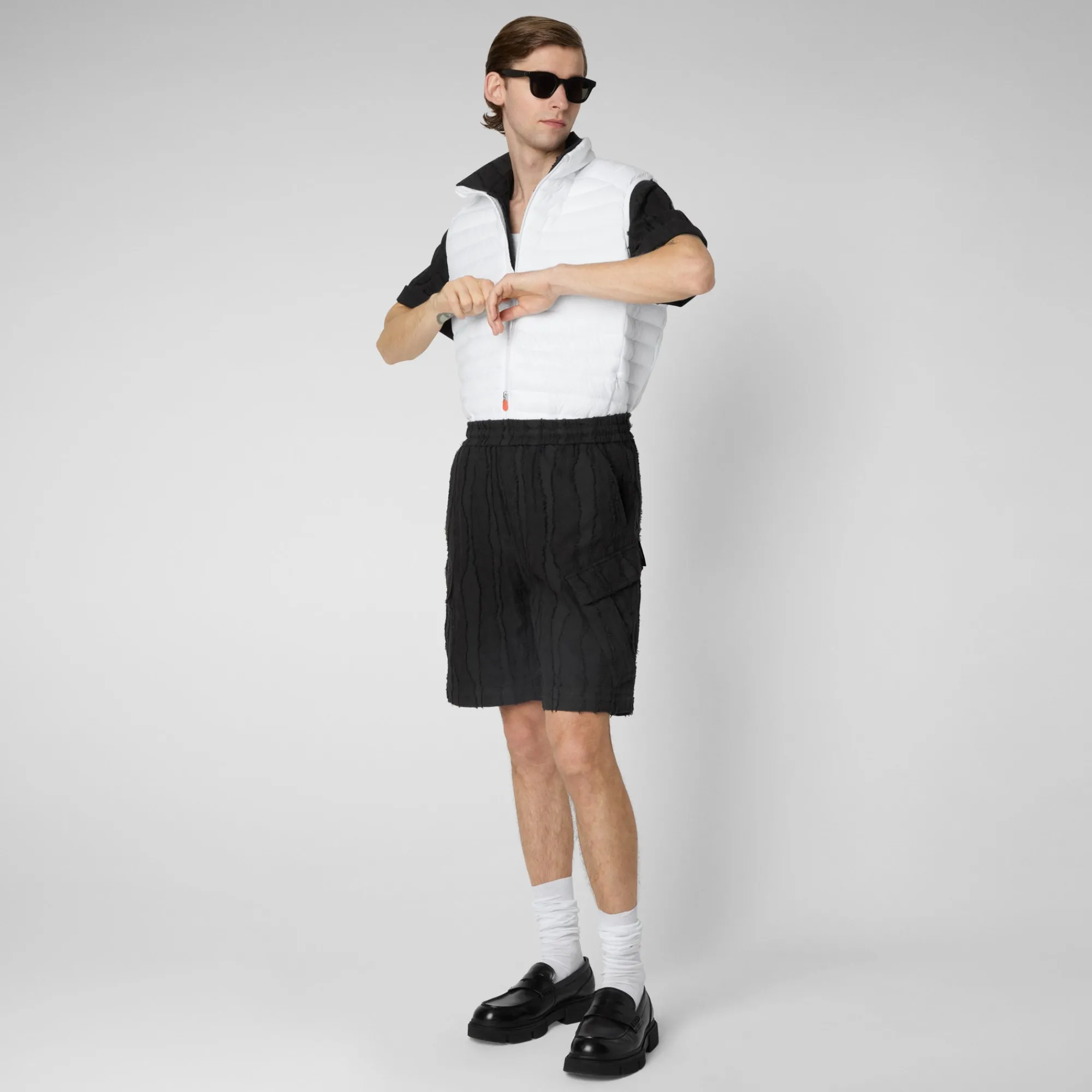 Save The Duck Westen>Herren-steppweste Adam In Weiss