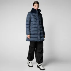 Save The Duck Animal-Free Steppjacken>Woman's Coat Dalea In Night Blue Marineblau