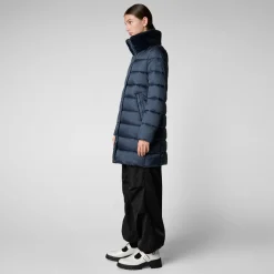 Save The Duck Animal-Free Steppjacken>Woman's Coat Dalea In Night Blue Marineblau