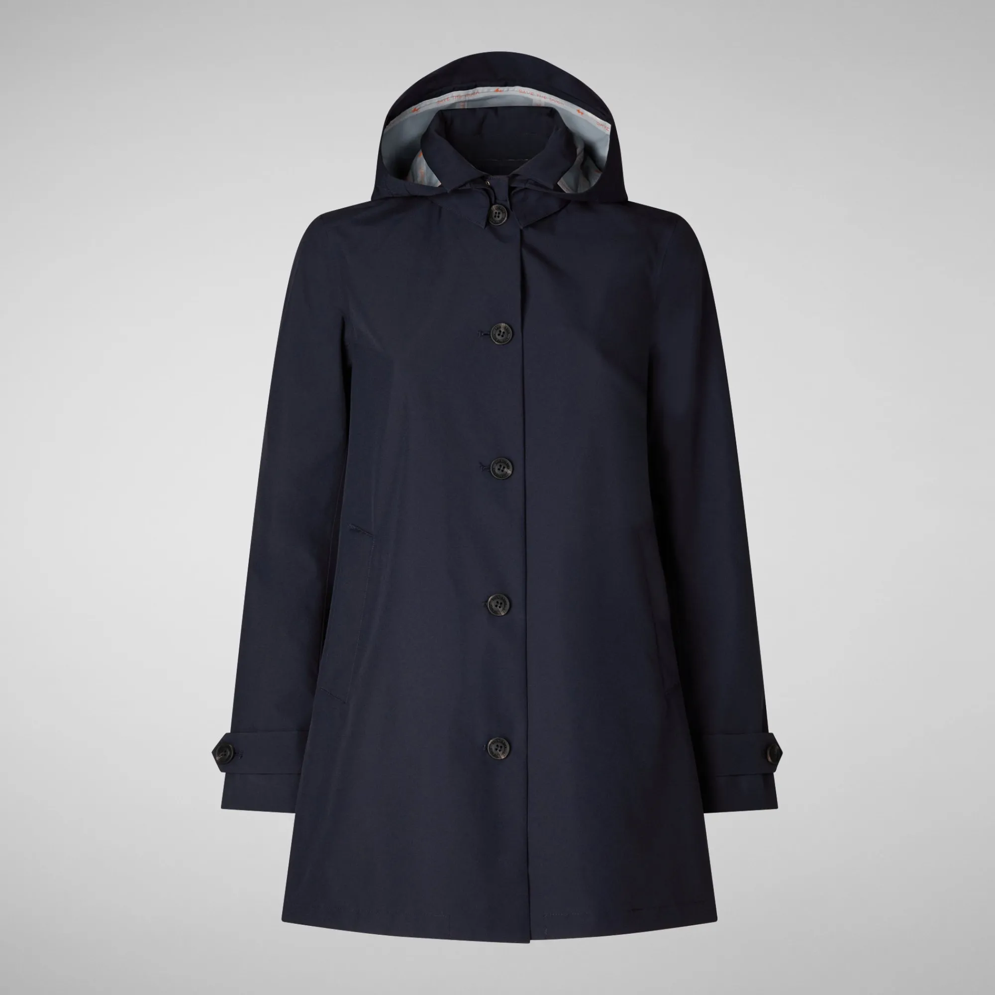 Save The Duck Regenmäntel>Woman's Raincoat April In Blauschwarz